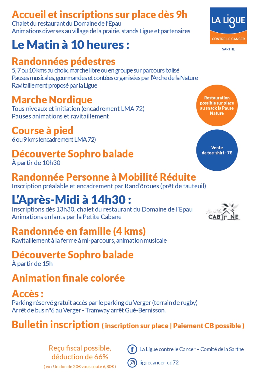 Programme Tous en marche contre le cancer Programme Tous en marche contre le cancer