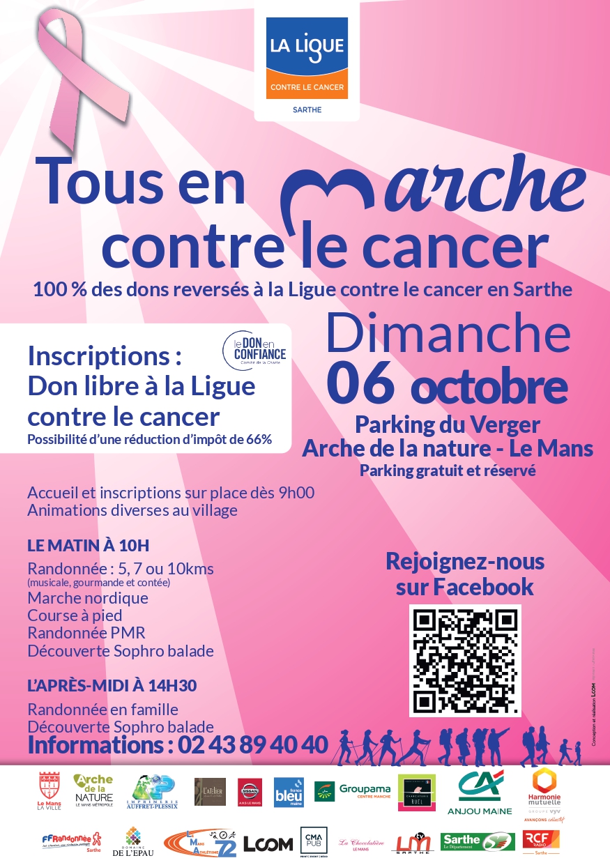 Affiche Tous en marche contre le cancer Affiche Tous en marche contre le cancer